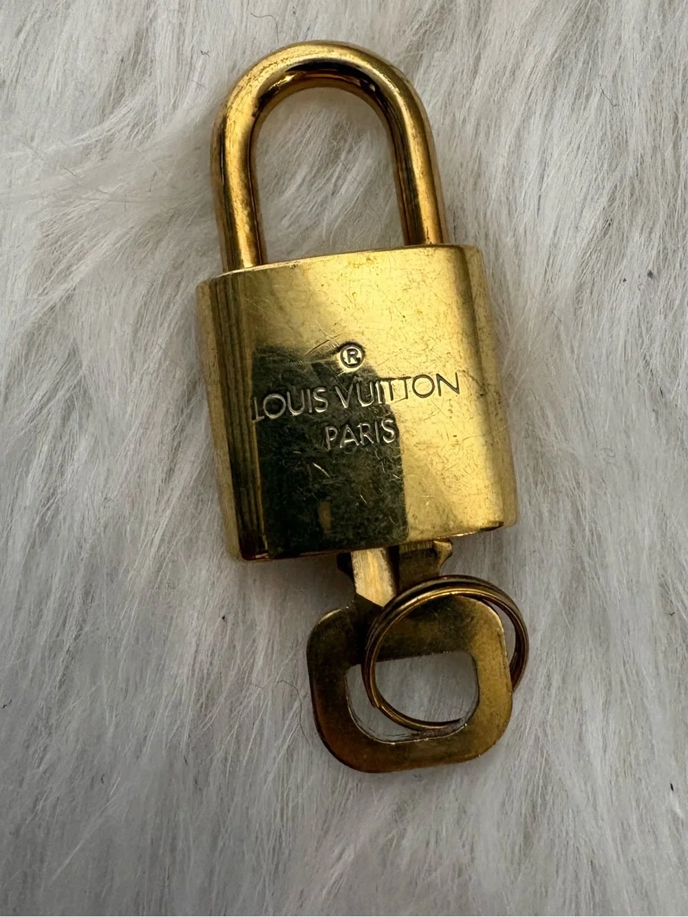 Louis Vuitton Gold Padlock with Key Ring #319
